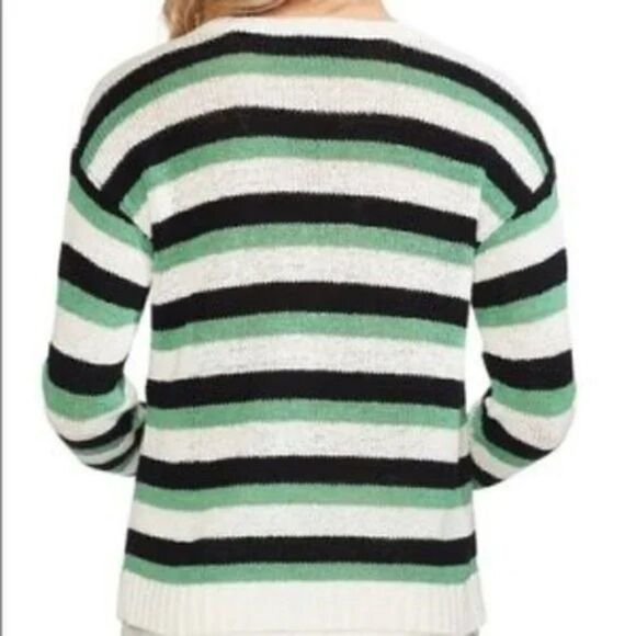 🆕 Vince Camuto Daybreak Striped Colorblock Sweater size M - Picture 2 of 8